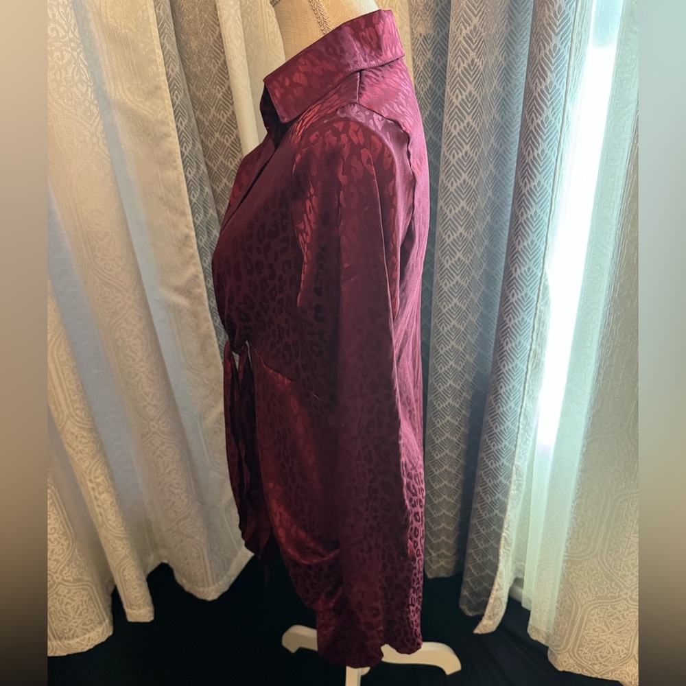 Burgundy Long Sleeve Dress